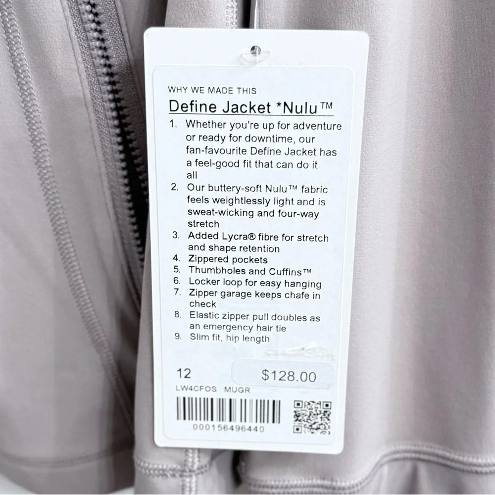 lululemon athletica Mauve Gray Define  Jacket - Picture 2 of 5